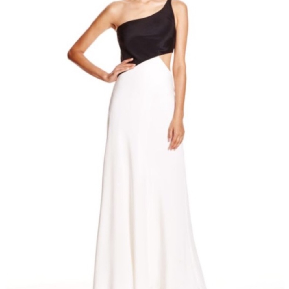 Jill stuart one shoulder cutout gown